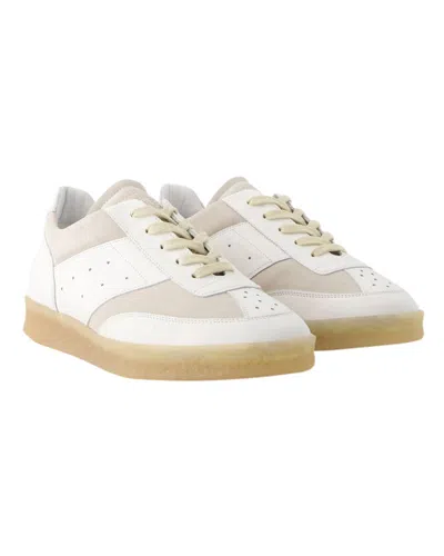MM6 MAISON MARGIELA 6 COURT SNEAKERS - MM6 MAISON MARGIELA - LEATHER - WHITE