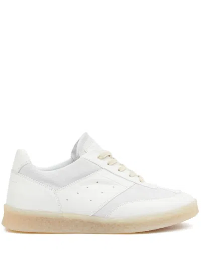 Mm6 Maison Margiela 6 Court Sneakers In White