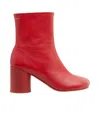 Mm6 Maison Margiela 70mm Anatomic Ankle Boots In Red