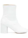 Mm6 Maison Margiela 70mm Anatomic Ankle Boots In White