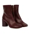 Mm6 Maison Margiela 70mm Anatomic Stitch Ankle Boots In Red