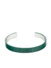 Mm6 Maison Margiela 8mm Minimal Logo Cuff In Green
