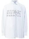 Mm6 Maison Margiela Asymmetrical Numerical Shirt In 961