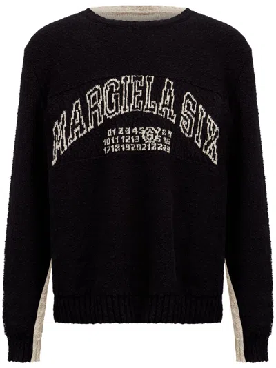 Mm6 Maison Margiela Numbers-motif Jumper In ブラック