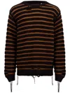 Mm6 Maison Margiela Stripe-pattern Jumper In ブラック