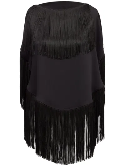 Mm6 Maison Margiela Fringed Top In ブラック