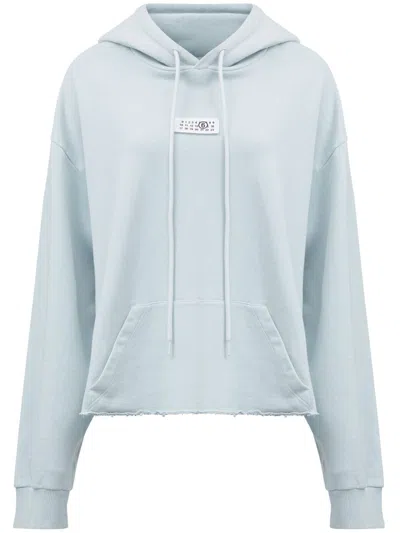 Mm6 Maison Margiela Numbers-motif Hoodie In ブルー