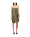 Mm6 Maison Margiela A Pleated Dress With Thin Shoulder Straps In Multicolor