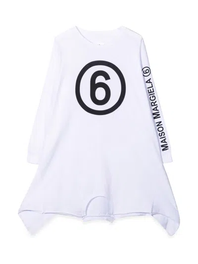 Mm6 Maison Margiela Kids' Abito In White