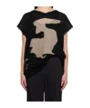 Mm6 Maison Margiela Abstract Colourblock V-neck Vest In Black
