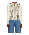 Mm6 Maison Margiela Abstract-print Sweater In Neutral