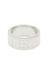 Mm6 Maison Margiela Silver Numeric Minimal Signature Ring