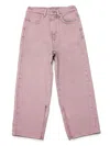 Mm6 Maison Margiela Acid-wash Wide-leg Jeans In Pink