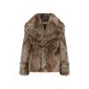 Mm6 Maison Margiela Acrylic Jacket Synthetic Fur In Brown