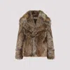 Mm6 Maison Margiela Acrylic Jacket Synthetic Fur In Brown