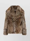 Mm6 Maison Margiela Acrylic Jacket Synthetic Fur In Brown