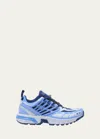Mm6 Maison Margiela Acs Pro Colorblock Caged Runner Sneakers In Blue Combo