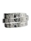 Mm6 Maison Margiela Adjustable Triple Logo Numeric Ring In Gray