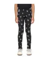 Mm6 Maison Margiela Kids Black All Over Numeric Print Leggings In Black