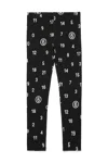 Mm6 Maison Margiela Numbers-print Leggings In Black