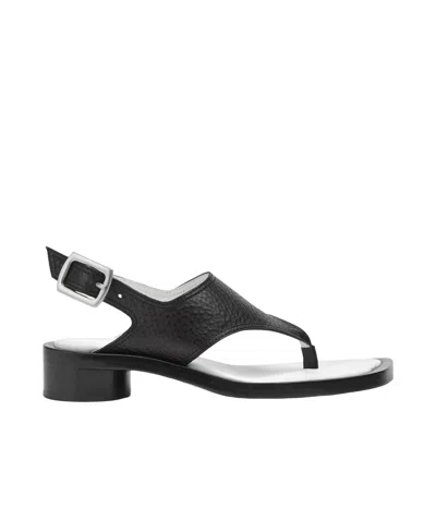 Mm6 Maison Margiela Anatomic 35mm Leather Sandals In Black