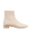 Mm6 Maison Margiela Anatomic 35mm Leather Ankle Boots In Nude