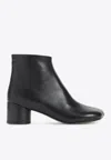 Mm6 Maison Margiela Anatomic 45 Ankle Boots In Nappa Leather In Black