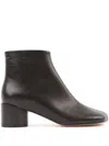 Mm6 Maison Margiela Mm6 By Maison Margiela 6 Anatomic 50 Ankle Boots - Leather - Black In Black