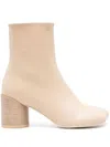 Mm6 Maison Margiela Beige Anatomic Ankle Boots In Neutrals