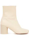Mm6 Maison Margiela 70mm Nappa Leather Ankle Boots In Neutrals