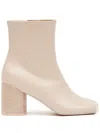 Mm6 Maison Margiela Beige Anatomic Ankle Boots In Neutrals