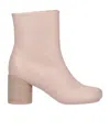 Mm6 Maison Margiela Beige Anatomic Ankle Boots In Nude