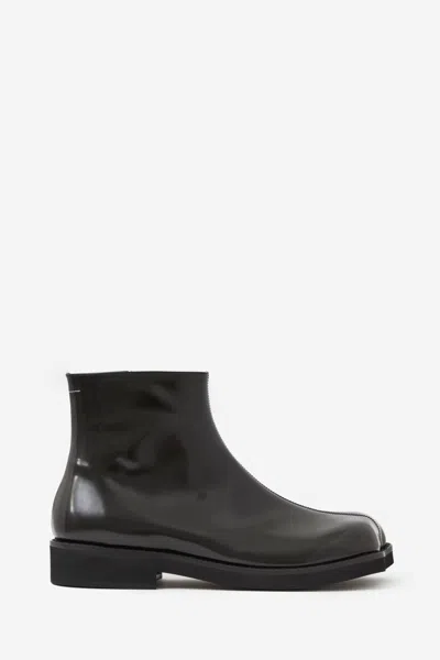 Mm6 Maison Margiela Anatomic Ankle Boots In Black