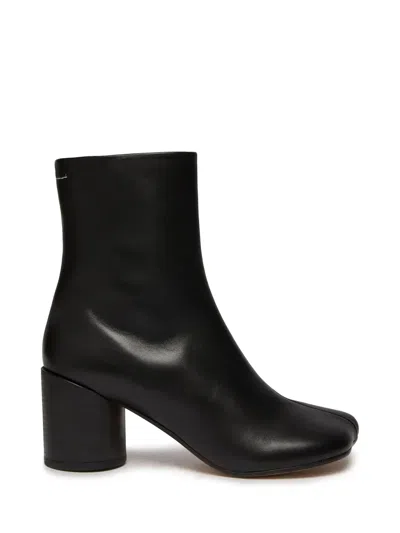 Mm6 Maison Margiela Anatomic Leather Ankle Boots In Black