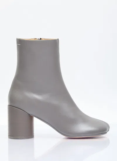 Mm6 Maison Margiela Anatomic Ankle Boots In Gray