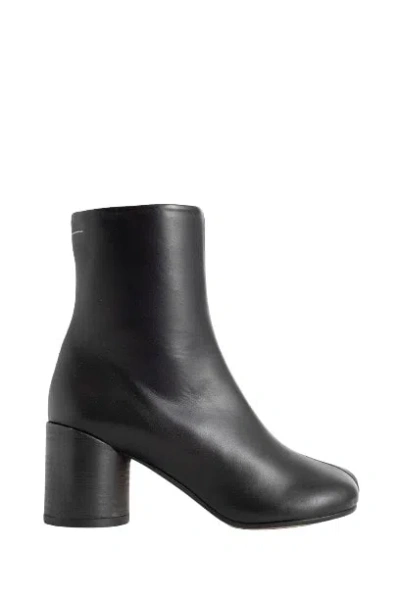 Mm6 Maison Margiela Anatomic Ankle Boots In Nappa Leather In Black