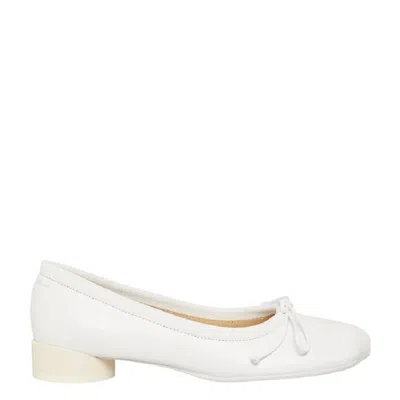 Mm6 Maison Margiela Anatomic Ballerina Pumps In White