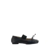 Mm6 Maison Margiela Black Leather Anatomic Numeric Ballerinas By Mm6 In Black