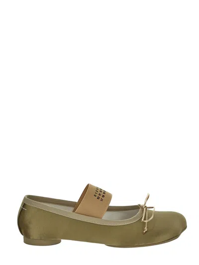 Mm6 Maison Margiela Anatomic Ballerinas In Beige