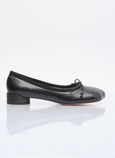 Mm6 Maison Margiela Anatomic Ballerinas In Black