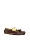 Mm6 Maison Margiela Anatomic Ballerinas In Brown