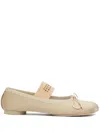 Mm6 Maison Margiela Anatomic Ballerinas In Nude
