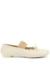 Mm6 Maison Margiela White Leather Anatomic Ballerinas