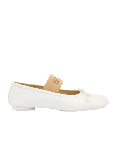 MM6 MAISON MARGIELA MM6 MAISON MARGIELA ANATOMIC NUMBERS-MOTIF BOW-DETAILED BALLERINAS