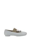 Mm6 Maison Margiela Ballerina Square Toe Bow Detail In White
