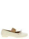 Mm6 Maison Margiela Ballerina Square Toe Bow Detail In White