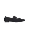 Mm6 Maison Margiela Smooth Leather Anatomical Ballerina In Black  
