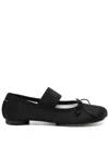 Mm6 Maison Margiela Smooth Leather Anatomical Ballerina In Black