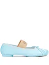 Shop Mm6 Maison Margiela Anatomic Ballet Flats In Blue
