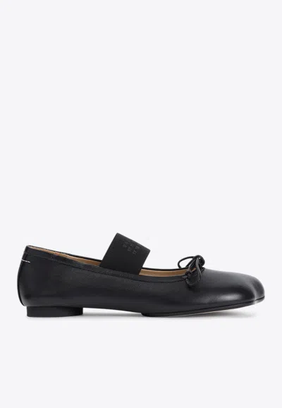 MM6 MAISON MARGIELA ANATOMIC BALLET FLATS IN LEATHER